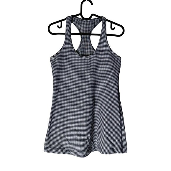 Lululemon Navy White Striped Racerback Stretch Knit Tank Top Size Small - Picture 1 of 4